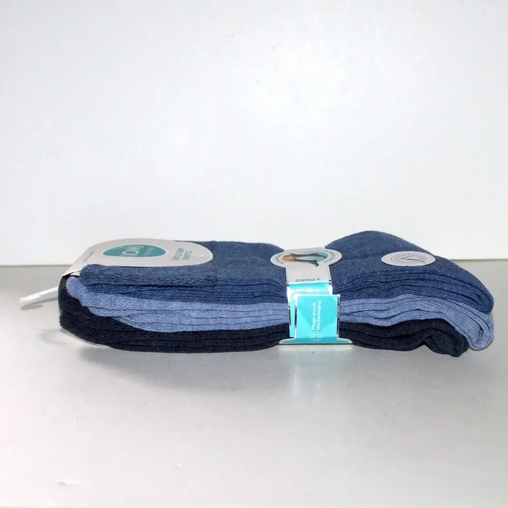 3 Pairs IOMI Diabetic Socks Men Foot Nurse blue black one size 7 - 11.5 Ankle